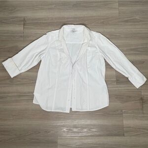 Northern Reflections White Button Down Shirt
